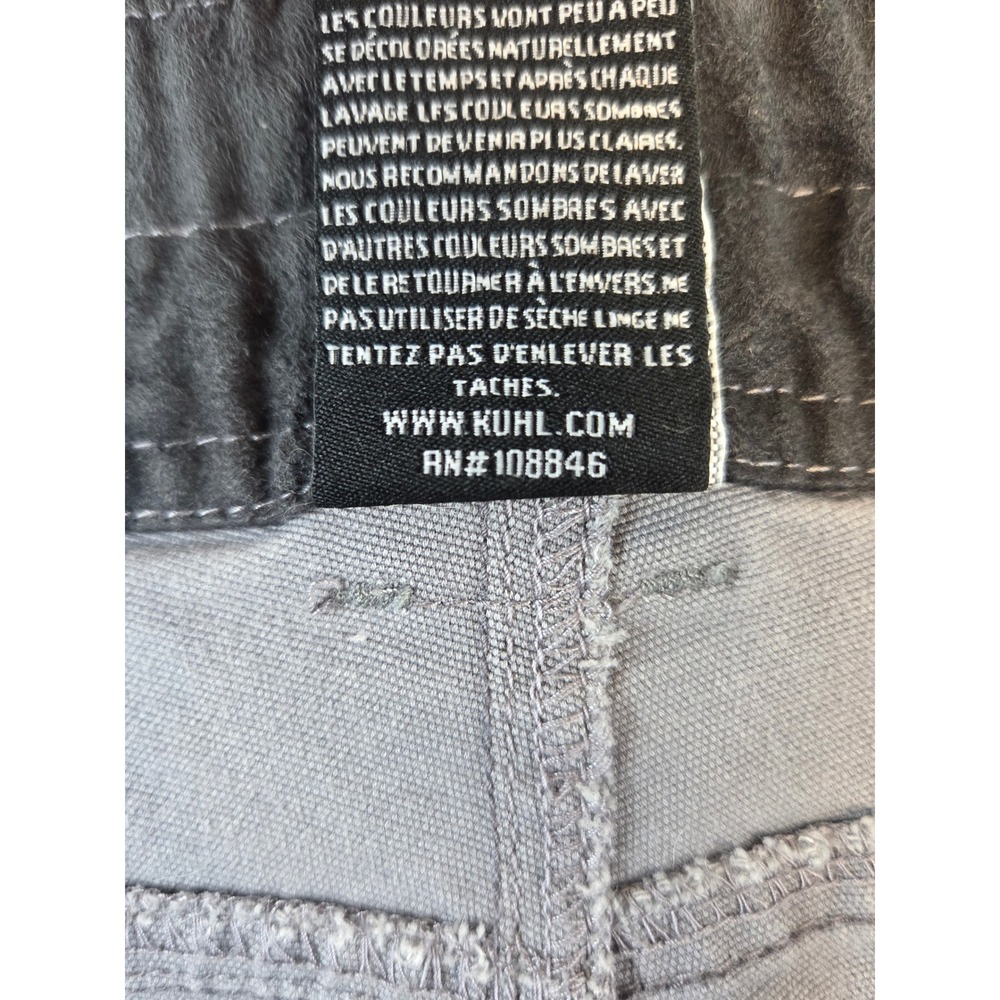 Kuhl Kanvus Jean Men's 34x30 Grey Stretch Canvas Hiking Pants Free Ryde 5114 - Picture 14 of 15